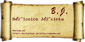 Bölcsics Jácinta névjegykártya